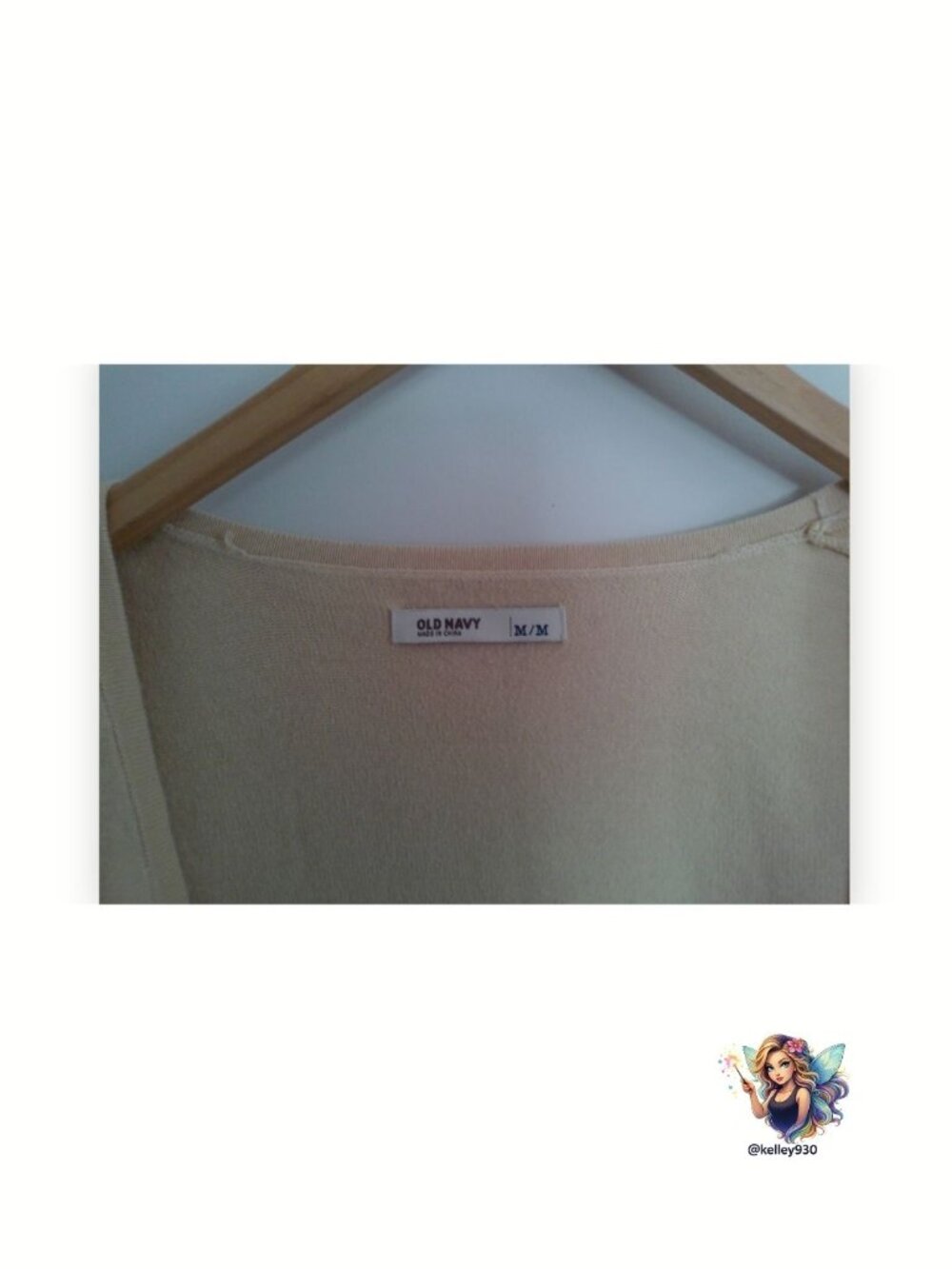 Old Navy Tan Tie Front Cardigan Medium Lightweight Open Front Long Sleeve 🤍 - Picture 2 of 3